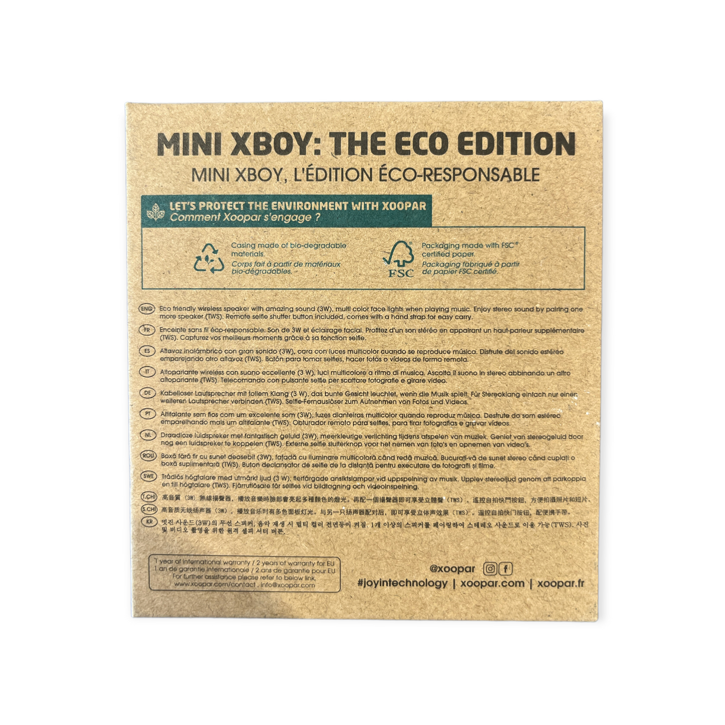 Mini Eco Xboy White - Bluetooth Box